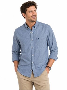 Coolibar UPF 50 Sun Protection Fishing Shirt Blue Gingham Outdoor XXL